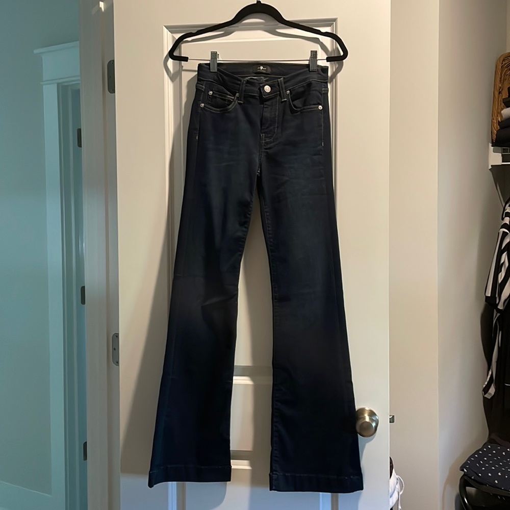 Seven for all mankind dark wash dojo flare jeans